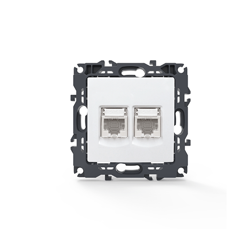PRIME LAN SOCKET 2xRJ45 CAT6 UTP IP20 WHITE 1000113301 PRIME LAN SOCKET 2xRJ45 CAT6 UTP IP20 WHITE 1000113301