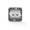 PRIME LAN SOCKET 2xRJ45 CAT6 UTP IP20 MATT ALUMINUM 1000113303