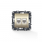 PRIME LAN SOCKET 2xRJ45 CAT6 UTP IP20 MATT CHAMPAGNE 1000113304