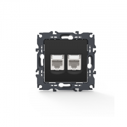 PRIME LAN SOCKET 2xRJ45 CAT6 UTP IP20 MATT ANTHRACITE 1000113305 PRIME LAN SOCKET 2xRJ45 CAT6 UTP IP20 MATT ANTHRACITE 1000113305