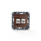 PRIME LAN SOCKET 2xRJ45 CAT6 UTP IP20 WOOD 1000113306
