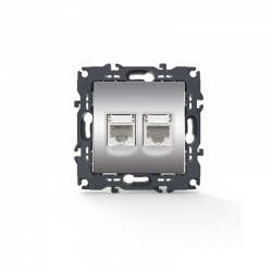 PRIME TELEPHONE SOCKET 1xRJ11 CAT3 IP20 LAN SOCKET 1xRJ45 CAT6 UTP IP20 MATT ALUMINUM 1000113403 PRIME TELEPHONE SOCKET 1xRJ11 CAT3 IP20 LAN SOCKET 1xRJ45 CAT6 UTP IP20 MATT ALUMINUM 1000113403