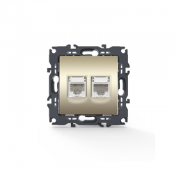 PRIME TELEPHONE SOCKET 1xRJ11 CAT3 IP20 LAN SOCKET 1xRJ45 CAT6 UTP IP20 MATT CHAMPAGNE 1000113404 PRIME TELEPHONE SOCKET 1xRJ11 CAT3 IP20 LAN SOCKET 1xRJ45 CAT6 UTP IP20 MATT CHAMPAGNE 1000113404