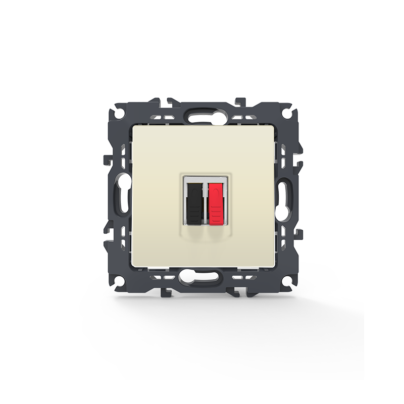 PRIME SINGLE AUDIO SOCKET SCREWLESS 36-230VAC IP20  IVORY 1000113502