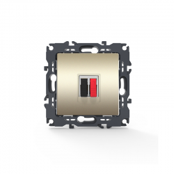PRIME SINGLE AUDIO SOCKET SCREWLESS 36-230VAC IP20 MATT CHAMPAGNE 1000113504 PRIME SINGLE AUDIO SOCKET SCREWLESS 36-230VAC IP20 MATT CHAMPAGNE 1000113504