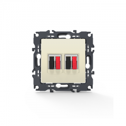 PRIME DOUBLE AUDIO SOCKET SCREWLESS 36-230VAC IP20 IVORY 1000113602 PRIME DOUBLE AUDIO SOCKET SCREWLESS 36-230VAC IP20 IVORY 1000113602