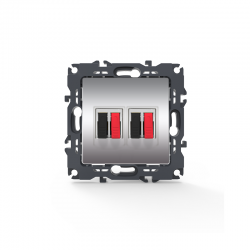 PRIME DOUBLE AUDIO SOCKET SCREWLESS 36-230VAC IP20 MATT ALUMINUM 1000113603 PRIME DOUBLE AUDIO SOCKET SCREWLESS 36-230VAC IP20 MATT ALUMINUM 1000113603