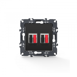 PRIME DOUBLE AUDIO SOCKET SCREWLESS 36-230VAC IP20 MATT ANTHRACITE 1000113605 PRIME DOUBLE AUDIO SOCKET SCREWLESS 36-230VAC IP20 MATT ANTHRACITE 1000113605