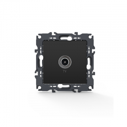 PRIME TV SOCKET END-LINE MALE CONNECTOR SURGE PROTECTION IP20 MATT ANTHRACITE 1000114005 PRIME TV SOCKET END-LINE MALE CONNECTOR SURGE PROTECTION IP20 MATT ANTHRACITE 1000114005