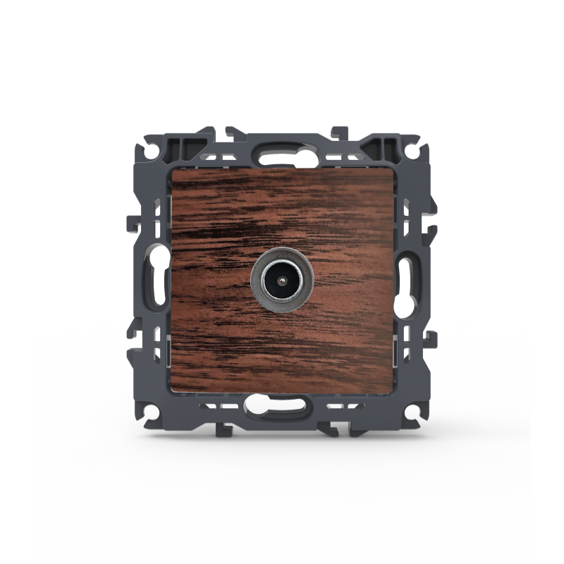 PRIME TV SOCKET END-LINE MALE CONNECTOR amp SURGE PROTECTION IP20 WOOD 1000114006 PRIME TV SOCKET END-LINE MALE CONNECTOR amp SURGE PROTECTION IP20 WOOD 1000114006