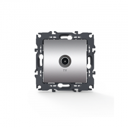 PRIME TV SOCKET THROUGH-LINE MALE CONNECTOR SURGE PROTECTION IP20 MATT ALUMINUM 1000114103 PRIME TV SOCKET THROUGH-LINE MALE CONNECTOR SURGE PROTECTION IP20 MATT ALUMINUM 1000114103