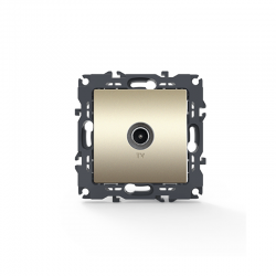 PRIME TV SOCKET THROUGH-LINE MALE CONNECTOR SURGE PROTECTION IP20 MATT CHAMPAGNE 1000114104 PRIME TV SOCKET THROUGH-LINE MALE CONNECTOR SURGE PROTECTION IP20 MATT CHAMPAGNE 1000114104