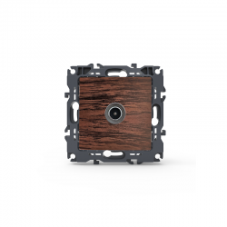 PRIME TV SOCKET THROUGH-LINE MALE CONNECTOR amp SURGE PROTECTION IP20 WOOD 1000114106 PRIME TV SOCKET THROUGH-LINE MALE CONNECTOR amp SURGE PROTECTION IP20 WOOD 1000114106