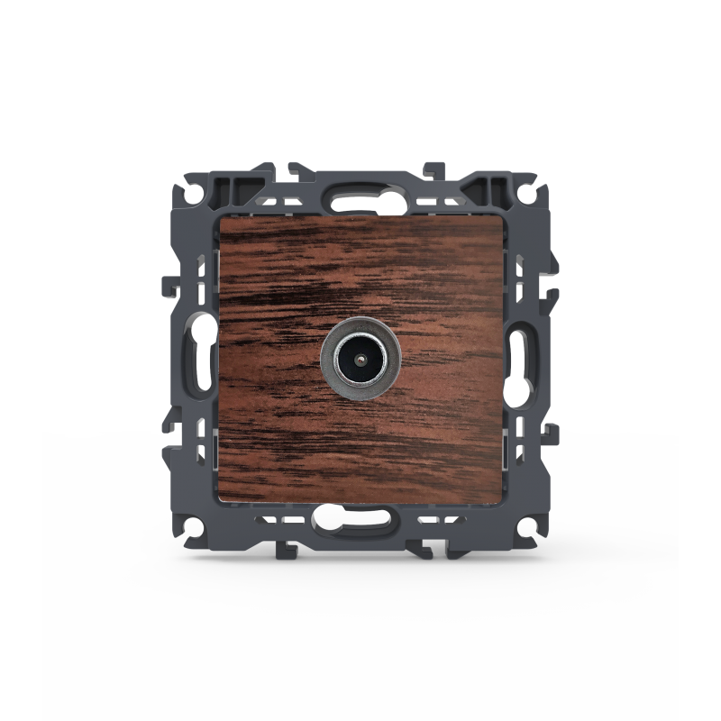 PRIME TV SOCKET THROUGH-LINE MALE CONNECTOR amp SURGE PROTECTION IP20 WOOD 1000114106 PRIME TV SOCKET THROUGH-LINE MALE CONNECTOR amp SURGE PROTECTION IP20 WOOD 1000114106