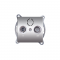 PRIME TV-SAT SOCKET END-LINE MALE   F CONNECTOR SURGE PROTECTION IP20 MATT ALUMINUM 1000114203