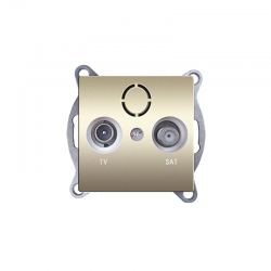 PRIME TV-SAT SOCKET END-LINE MALE F CONNECTOR SURGE PROTECTION IP20 MATT CHAMPAGNE 1000114204 PRIME TV-SAT SOCKET END-LINE MALE F CONNECTOR SURGE PROTECTION IP20 MATT CHAMPAGNE 1000114204