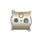 PRIME TV-SAT SOCKET END-LINE MALE   F CONNECTOR SURGE PROTECTION IP20 MATT CHAMPAGNE 1000114204