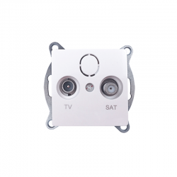 PRIME TV-SAT SOCKET THROUGH-LINE MALE F CONNECTOR SURGE PROTECTION IP20 WHITE 1000114301 PRIME TV-SAT SOCKET THROUGH-LINE MALE F CONNECTOR SURGE PROTECTION IP20 WHITE 1000114301