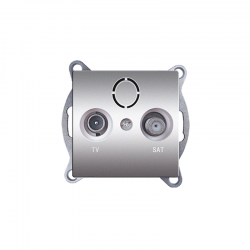 PRIME TV-SAT SOCKET THROUGH-LINE MALE F CONNECTOR SURGE PROTECTION IP20 MATT ALUMINUM 1000114303 PRIME TV-SAT SOCKET THROUGH-LINE MALE F CONNECTOR SURGE PROTECTION IP20 MATT ALUMINUM 1000114303