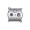 PRIME TV-SAT SOCKET THROUGH-LINE MALE   F CONNECTOR SURGE PROTECTION IP20 MATT ALUMINUM 1000114303
