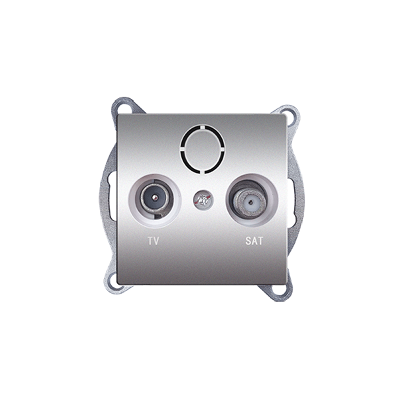 PRIME TV-SAT SOCKET THROUGH-LINE MALE F CONNECTOR SURGE PROTECTION IP20 MATT ALUMINUM 1000114303 PRIME TV-SAT SOCKET THROUGH-LINE MALE F CONNECTOR SURGE PROTECTION IP20 MATT ALUMINUM 1000114303