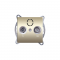 PRIME TV-SAT SOCKET THROUGH-LINE MALE   F CONNECTOR SURGE PROTECTION IP20 MATT CHAMPAGNE 1000114304