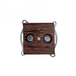 PRIME TV-SAT SOCKET THROUGH-LINE MALE amp F CONNECTOR SURGE PROTECTION IP20 WOOD 1000114306 PRIME TV-SAT SOCKET THROUGH-LINE MALE amp F CONNECTOR SURGE PROTECTION IP20 WOOD 1000114306