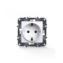 PRIME SCHUKO SOCKET WITH SAFETY SHUTTER 1x2P+E 16A 250VAC IP20 WHITE 1000116001 PRIME SCHUKO SOCKET WITH SAFETY SHUTTER 1x2P+E 16A 250VAC IP20 WHITE 1000116001