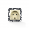 PRIME SCHUKO SOCKET WITH SAFETY SHUTTER 1x2P+E 16A 250VAC IP20 IVORY 1000116002