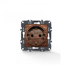 PRIME SCHUKO SOCKET WITH SAFETY SHUTTER 1x2P+E 16A 250VAC IP20 WOOD 1000116006 PRIME SCHUKO SOCKET WITH SAFETY SHUTTER 1x2P+E 16A 250VAC IP20 WOOD 1000116006