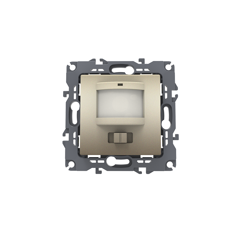 PRIME MOTION SENSOR (L+N) 180-250VAC 400W(40VA) 5-7m 3-7Lux30-260sec IP20 MATT CHAMPAGNE 1000117104