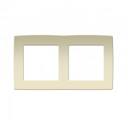 PRIME 2 GANG FRAME IP20 IVORY 1000119102 PRIME 2 GANG FRAME IP20 IVORY 1000119102