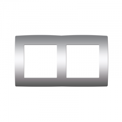 PRIME 2 GANG FRAME IP20 MATT ALUMINUM 1000119103 PRIME 2 GANG FRAME IP20 MATT ALUMINUM 1000119103