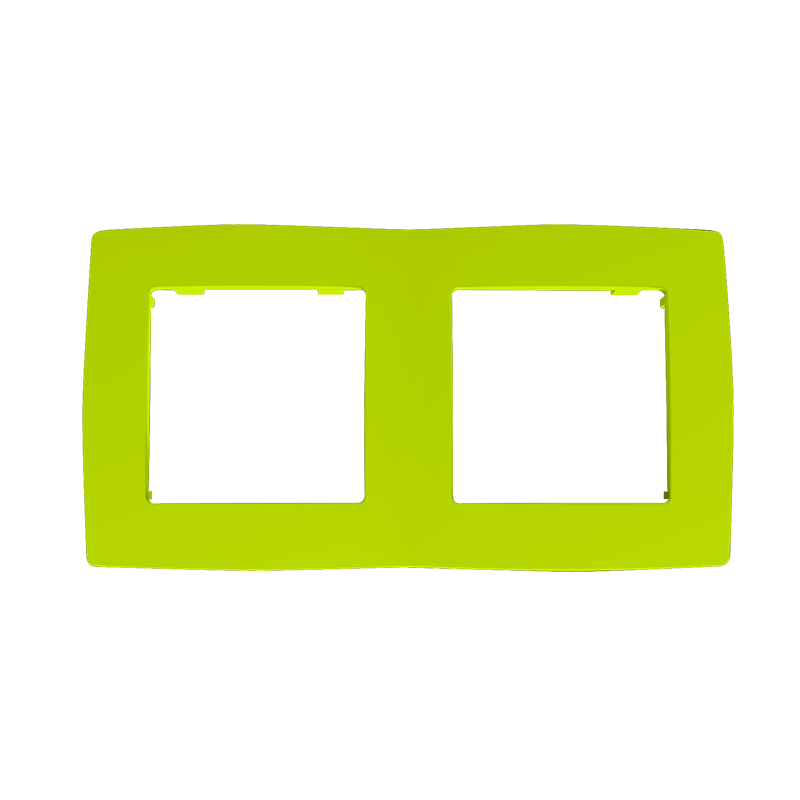 PRIME 2 GANG FRAME IP20 LIGHT GREEN 1000119108