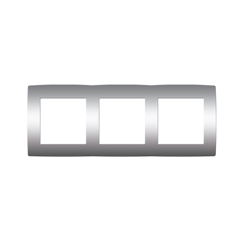 PRIME 3 GANG FRAME IP20 MATT ALUMINUM 1000119203 PRIME 3 GANG FRAME IP20 MATT ALUMINUM 1000119203