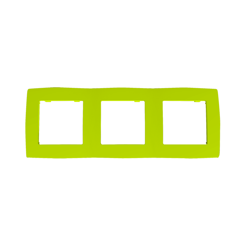 PRIME 3 GANG FRAME IP20 LIGHT GREEN 1000119208
