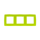 PRIME 3 GANG FRAME IP20 LIGHT GREEN 1000119208