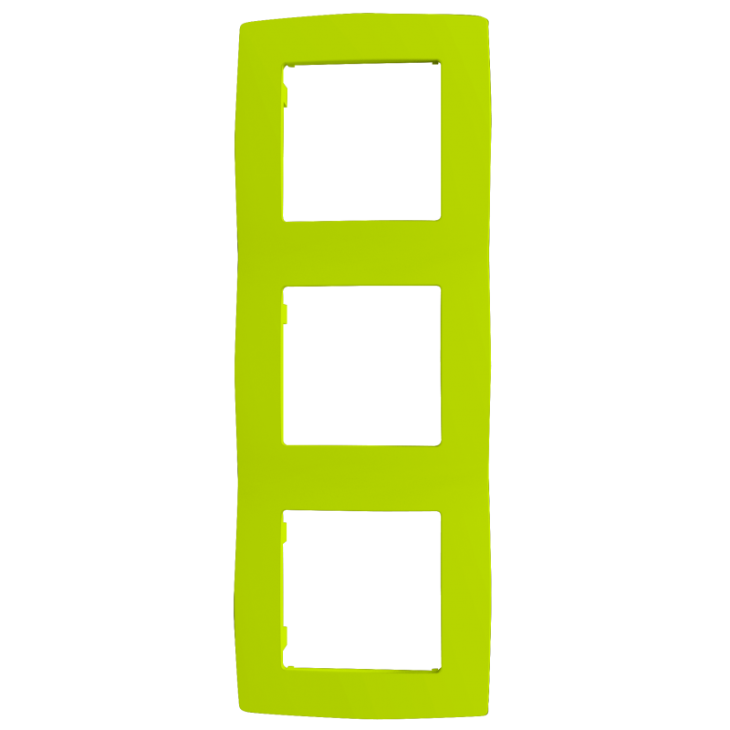 PRIME 3 GANG FRAME IP20 LIGHT GREEN 1000119208