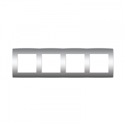PRIME 4 GANG FRAME IP20 MATT ALUMINUM 1000119303 PRIME 4 GANG FRAME IP20 MATT ALUMINUM 1000119303