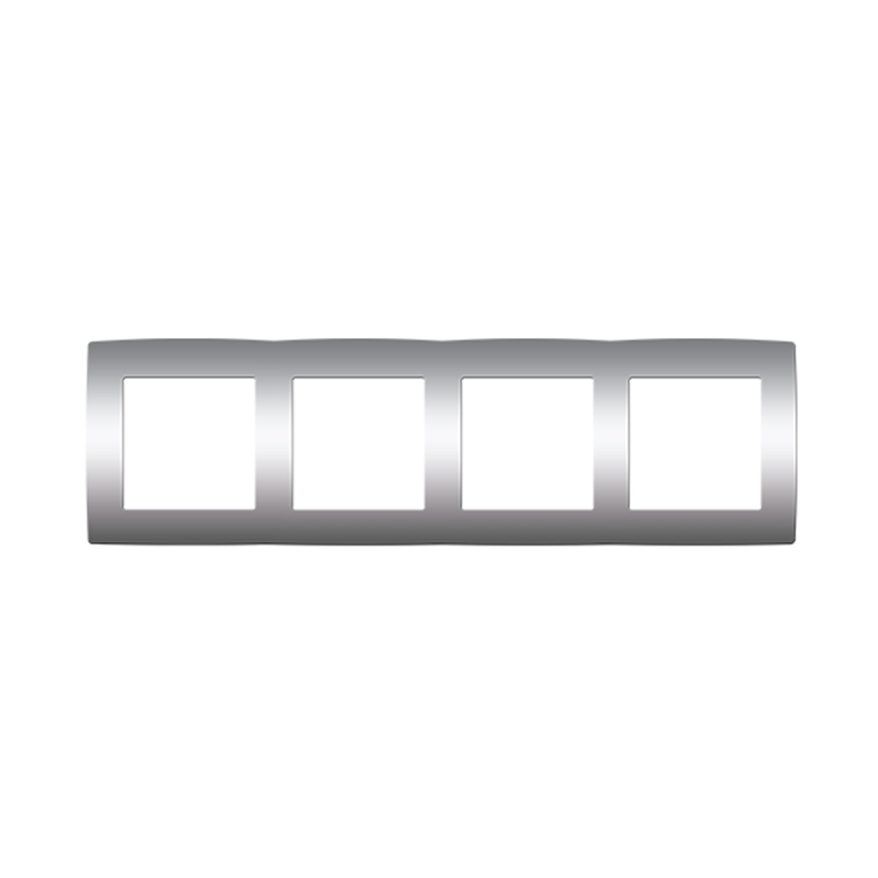 PRIME 4 GANG FRAME IP20 MATT ALUMINUM 1000119303 PRIME 4 GANG FRAME IP20 MATT ALUMINUM 1000119303