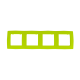PRIME 4 GANG FRAME IP20 LIGHT GREEN 1000119308