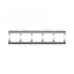 PRIME 5 GANG FRAME IP20 MATT ALUMINUM 1000119403 PRIME 5 GANG FRAME IP20 MATT ALUMINUM 1000119403