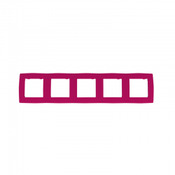PRIME 5 GANG FRAME IP20 PINK 1000119407 PRIME 5 GANG FRAME IP20 PINK 1000119407