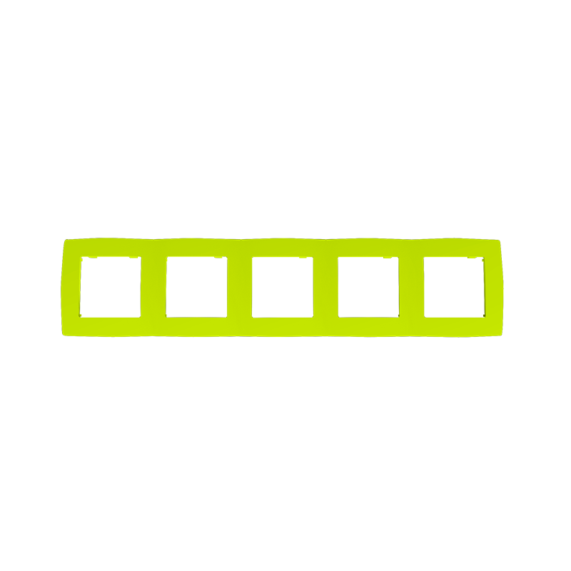 PRIME 5 GANG FRAME IP20 LIGHT GREEN 1000119408
