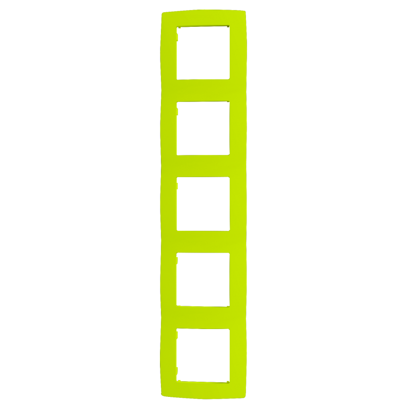 PRIME 5 GANG FRAME IP20 LIGHT GREEN 1000119408