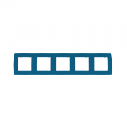 PRIME 5 GANG FRAME IP20 AZURE 1000119409 PRIME 5 GANG FRAME IP20 AZURE 1000119409