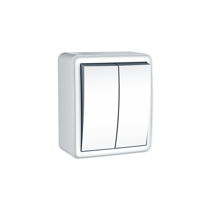 MURATA 2 GANG 2 WAY SWITCH WALL MOUΝΤED SCREWS 1+1P 10AX 250VAC IP20 WHITE 1000220301 MURATA 2 GANG 2 WAY SWITCH WALL MOUΝΤED SCREWS 1+1P 10AX 250VAC IP20 WHITE 1000220301
