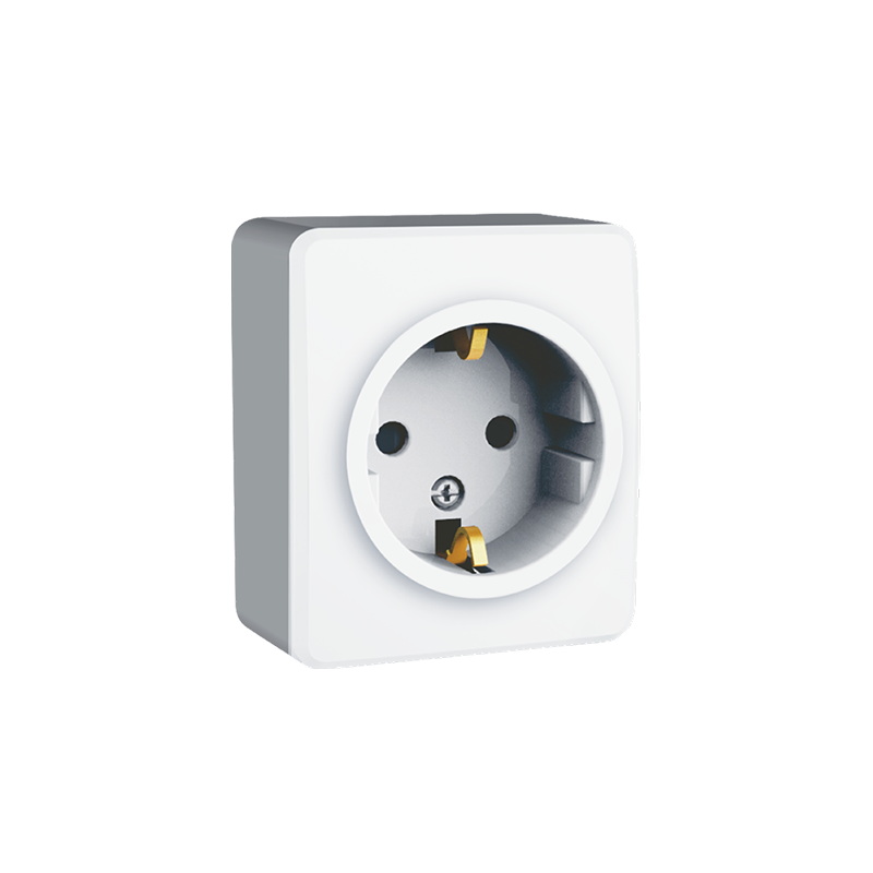 MURATA SCHUKO SOCKET WITH SAFETY SHUTTER WALL MOUΝΤED SCREWS 1x2P+E 16A 250VAC IP20 WHITE 1000226001 MURATA SCHUKO SOCKET WITH SAFETY SHUTTER WALL MOUΝΤED SCREWS 1x2P+E 16A 250VAC IP20 WHITE 1000226001