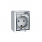 MURATA SCHUKO SOCKET WITH LID   SAFETY SHUTTER WALL MOUΝΤED SCREWS 1x2P+E 16A 250VAC IP20 WHITE 1000326101
