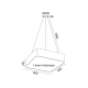 PENDANT LUMINAIRE LED 40W 3200LM 3000K BLACK METAL 48X48XH140CM EMERY V28LEDP48BK PENDANT LUMINAIRE LED 40W 3200LM 3000K BLACK METAL 48X48XH140CM EMERY V28LEDP48BK